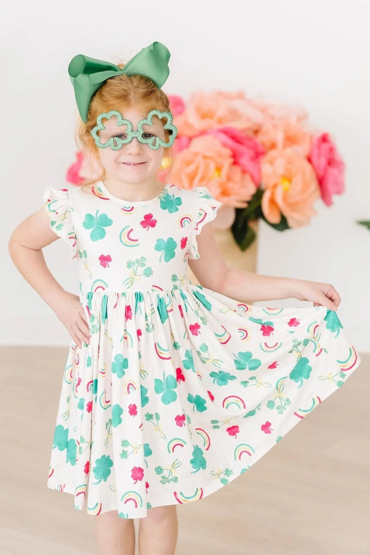 Mila & Rose ® SALE Top of the Mornin' Flutter Sleeve Twirl Dress - 
