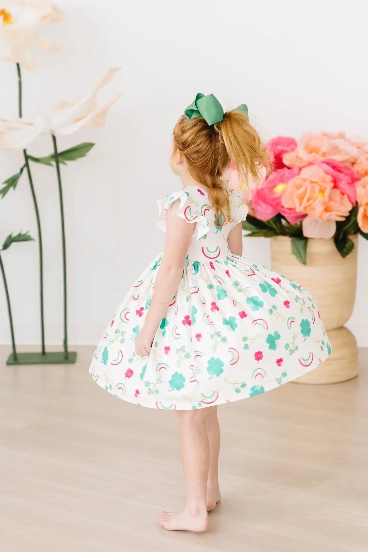Mila & Rose ® SALE Top of the Mornin' Flutter Sleeve Twirl Dress - 