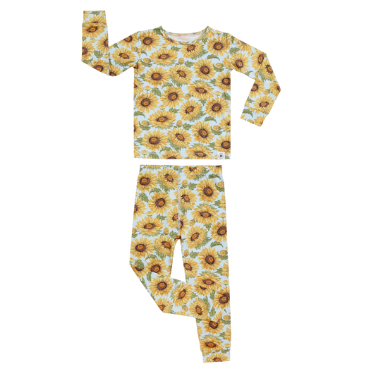 Sammys Sunflower Big Kid Pajama Set by Sweet Bamboo Sweet Bamboo Everetts Place: Online Boutique