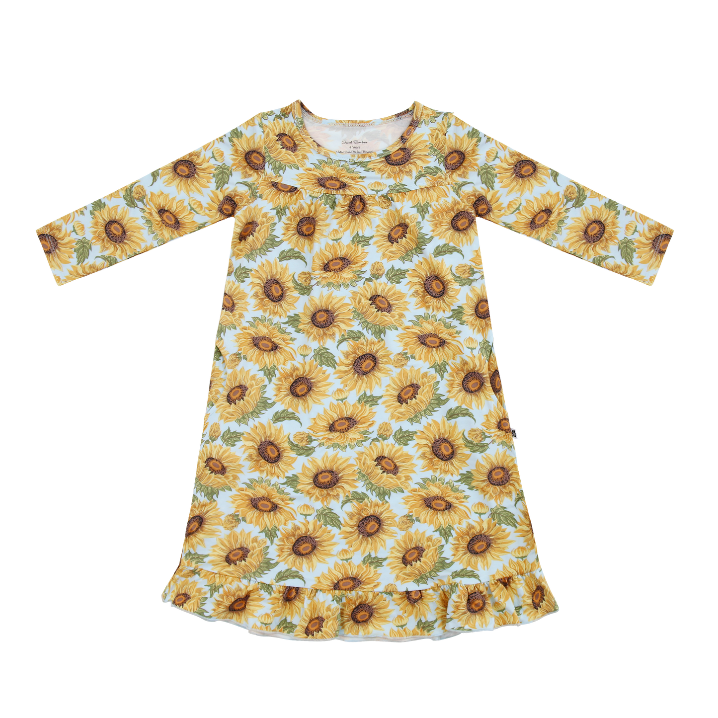 Sweet Bamboo Sammy's Sunflower Boho Dress for Girls Tea Length Pockets - Apparel & Accessories > Clothing > Dresses Boho Dress Aisle