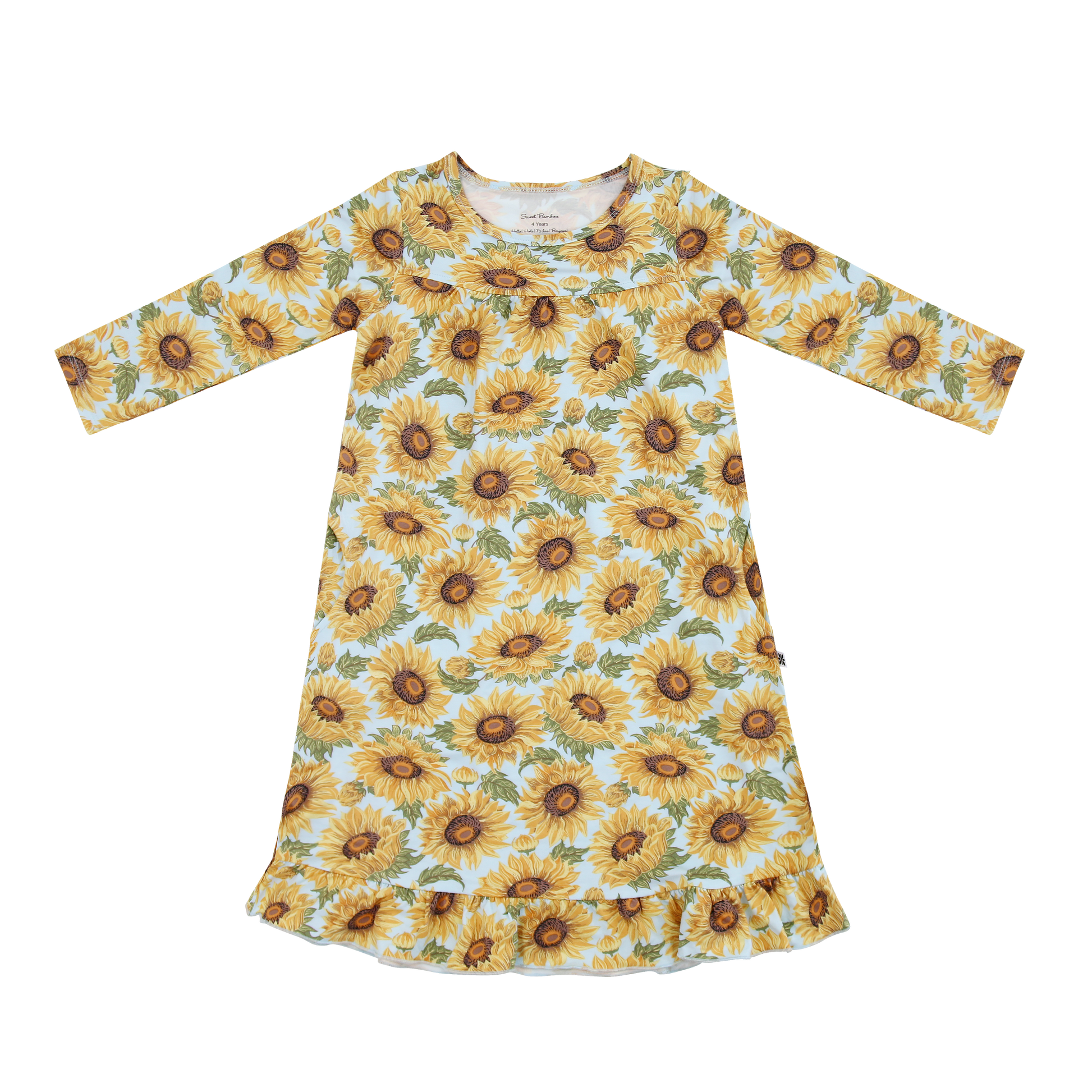 Sweet Bamboo Sammy's Sunflower Boho Dress for Girls Tea Length Pockets - Apparel & Accessories > Clothing > Dresses Boho Dress Aisle