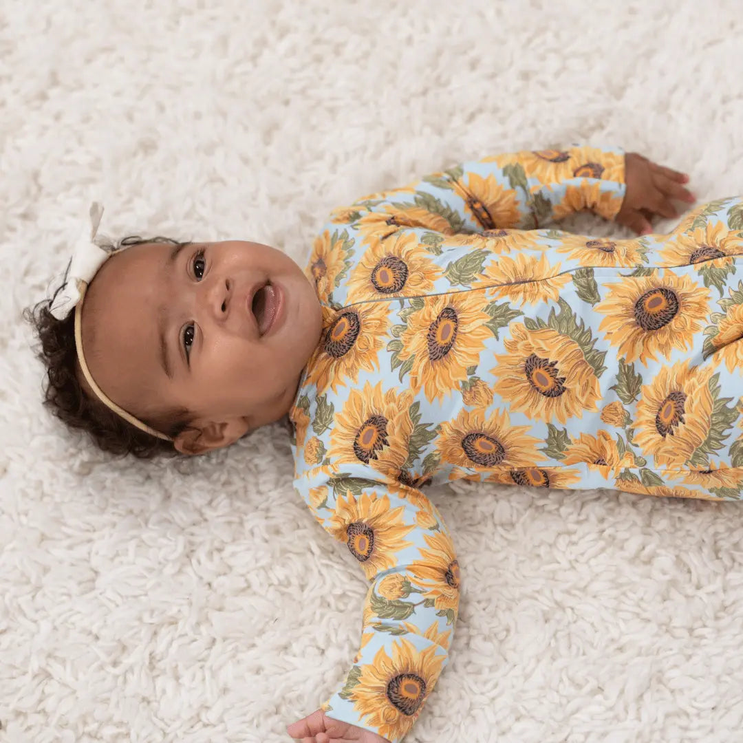 Sweet Bamboo Sammy's Sunflower Convertible Romper - 