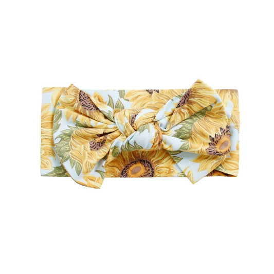 Sammys Sunflower Knotted Bow For Baby Hair Accessory Sweet Bamboo Everetts Place: Online Boutique