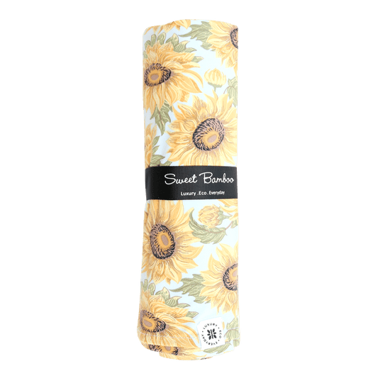 Sammy Sunflower Swaddle Baby Blanket By Sweet Bamboo Sweet Bamboo Everetts Place: Online Boutique