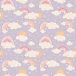 Sweet Bamboo Lavender Smocked Vintage Dress with Rainbows and Clouds for Baby Girls - Apparel & Accessories > Clothing > Dresses Dresses