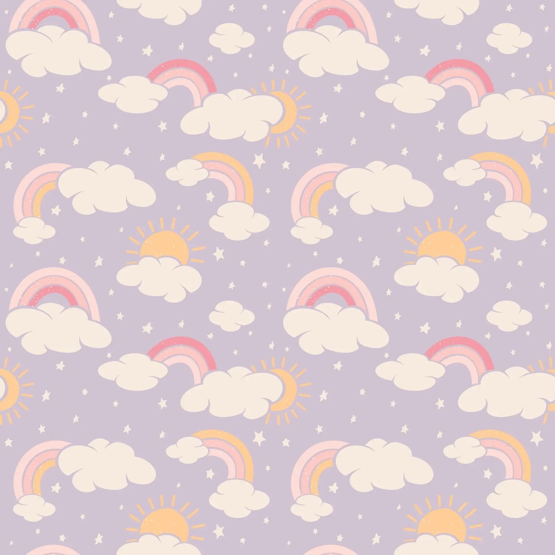 Sweet Bamboo Lavender Smocked Vintage Dress with Rainbows and Clouds for Baby Girls - Apparel & Accessories > Clothing > Dresses Dresses