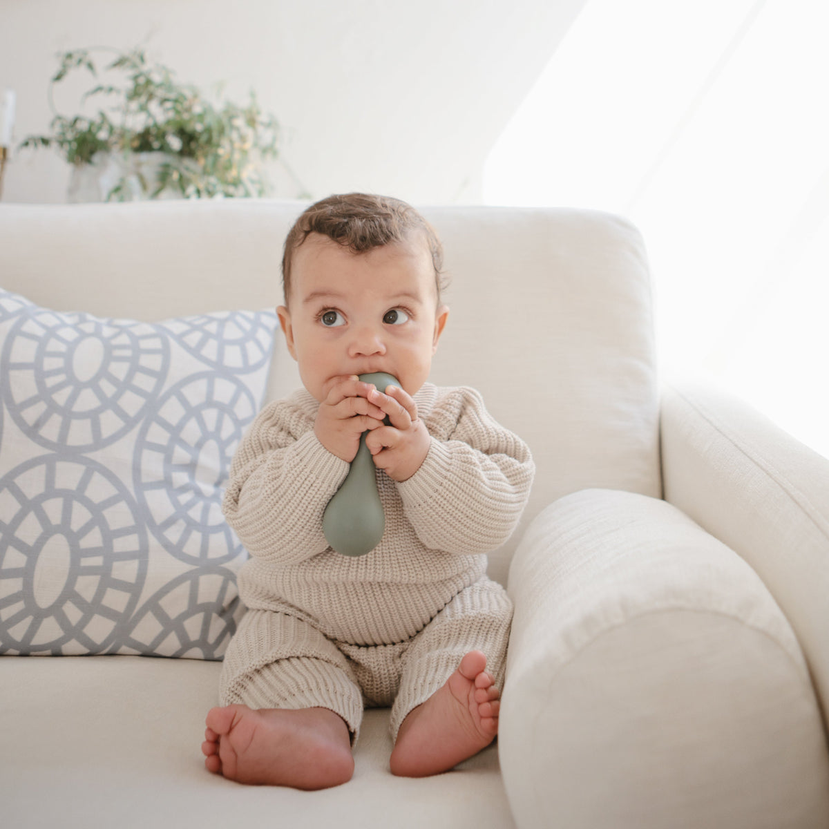Silicone Baby Rattle Toy by Mushie