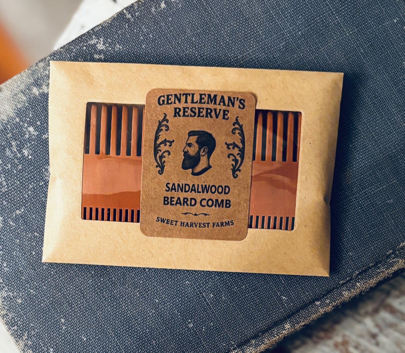 Sandalwood Beard Comb | Gentleman's Reserve by Sweet Harvest Farms