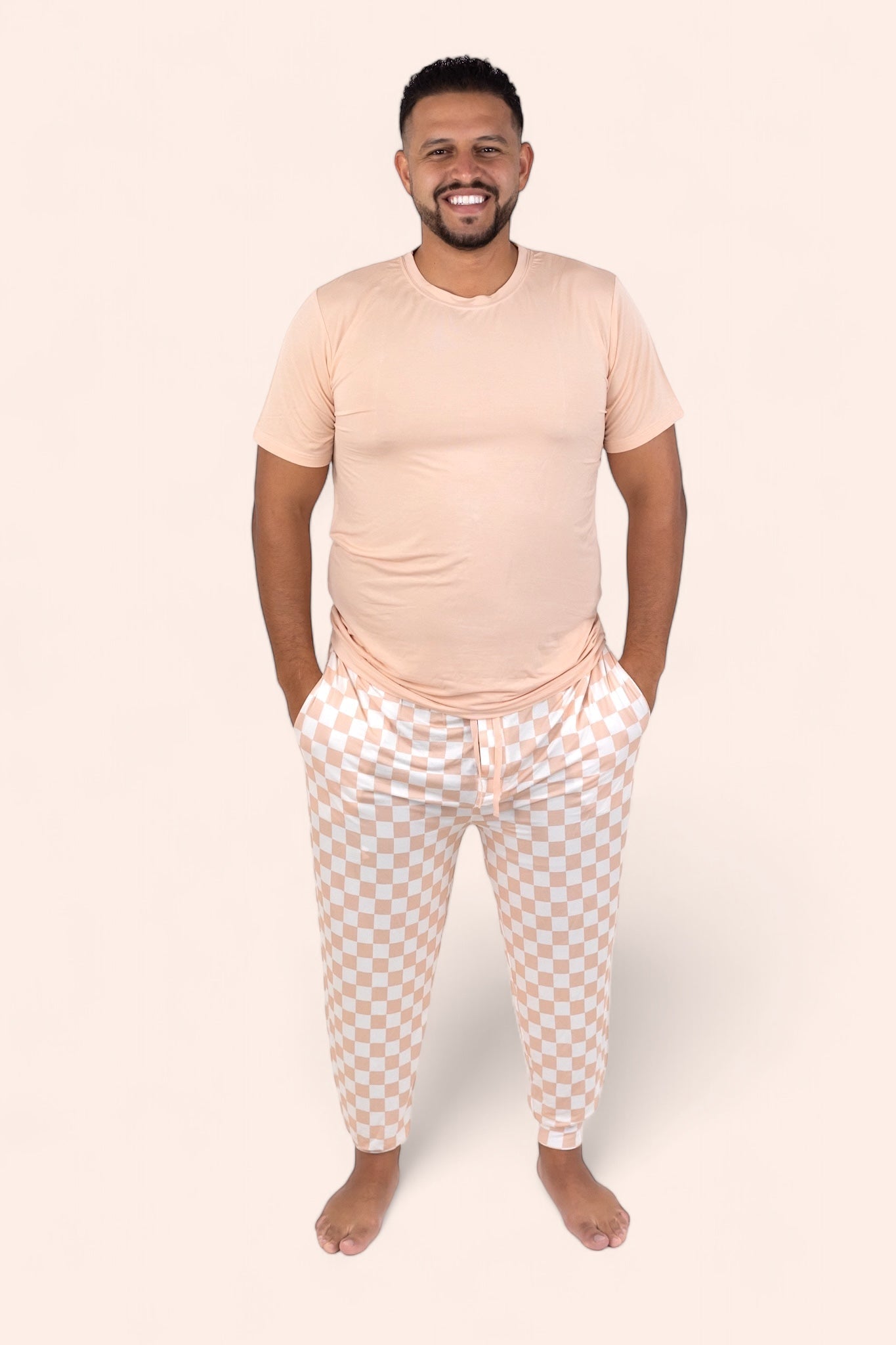 DREAM BIG LITTLE CO SANDY CHECKERS SHORT SLEEVE MEN'S DREAM JOGGER SETEveretts Place