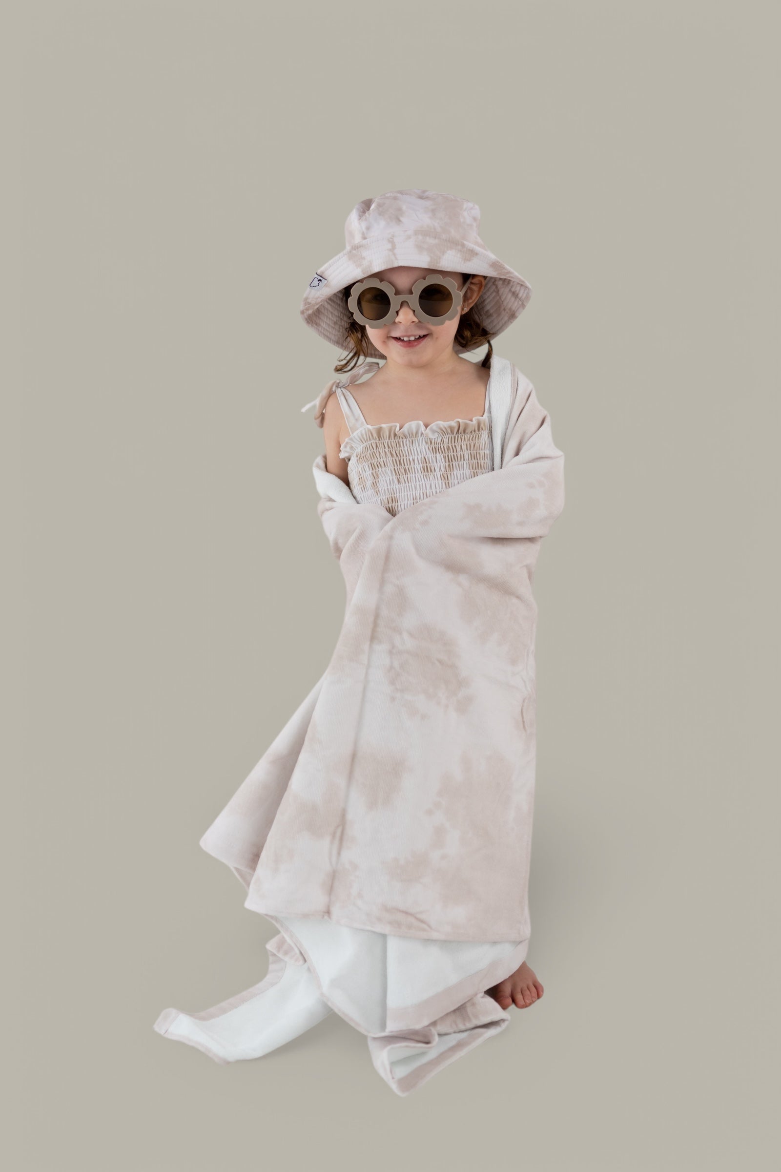 DREAM BIG LITTLE CO Sandy Shores Dream Beach Towel Calming Beige Coastal VibesEveretts Place