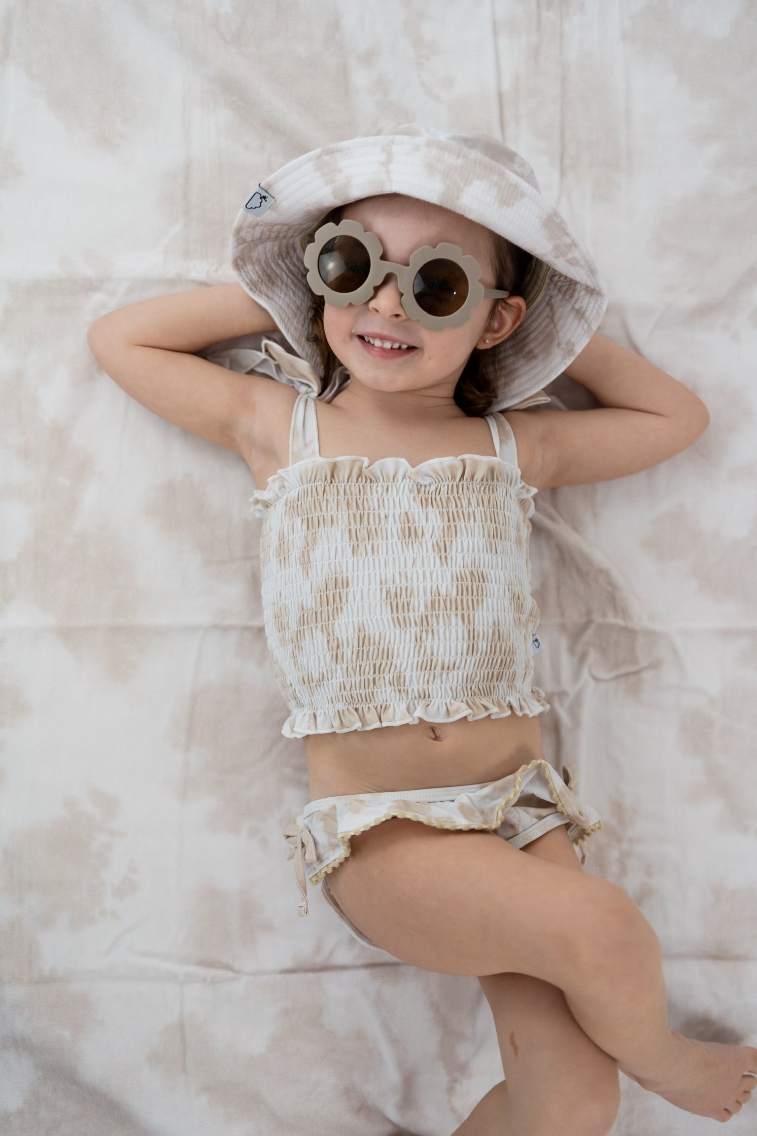 DREAM BIG LITTLE CO Sandy Shores Dream Beach Towel Calming Beige Coastal VibesEveretts Place