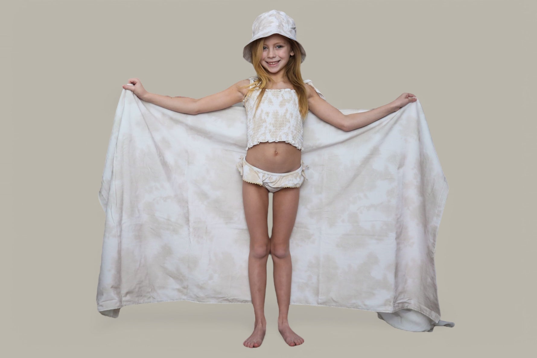 DREAM BIG LITTLE CO Sandy Shores Dream Beach Towel Calming Beige Coastal VibesEveretts Place