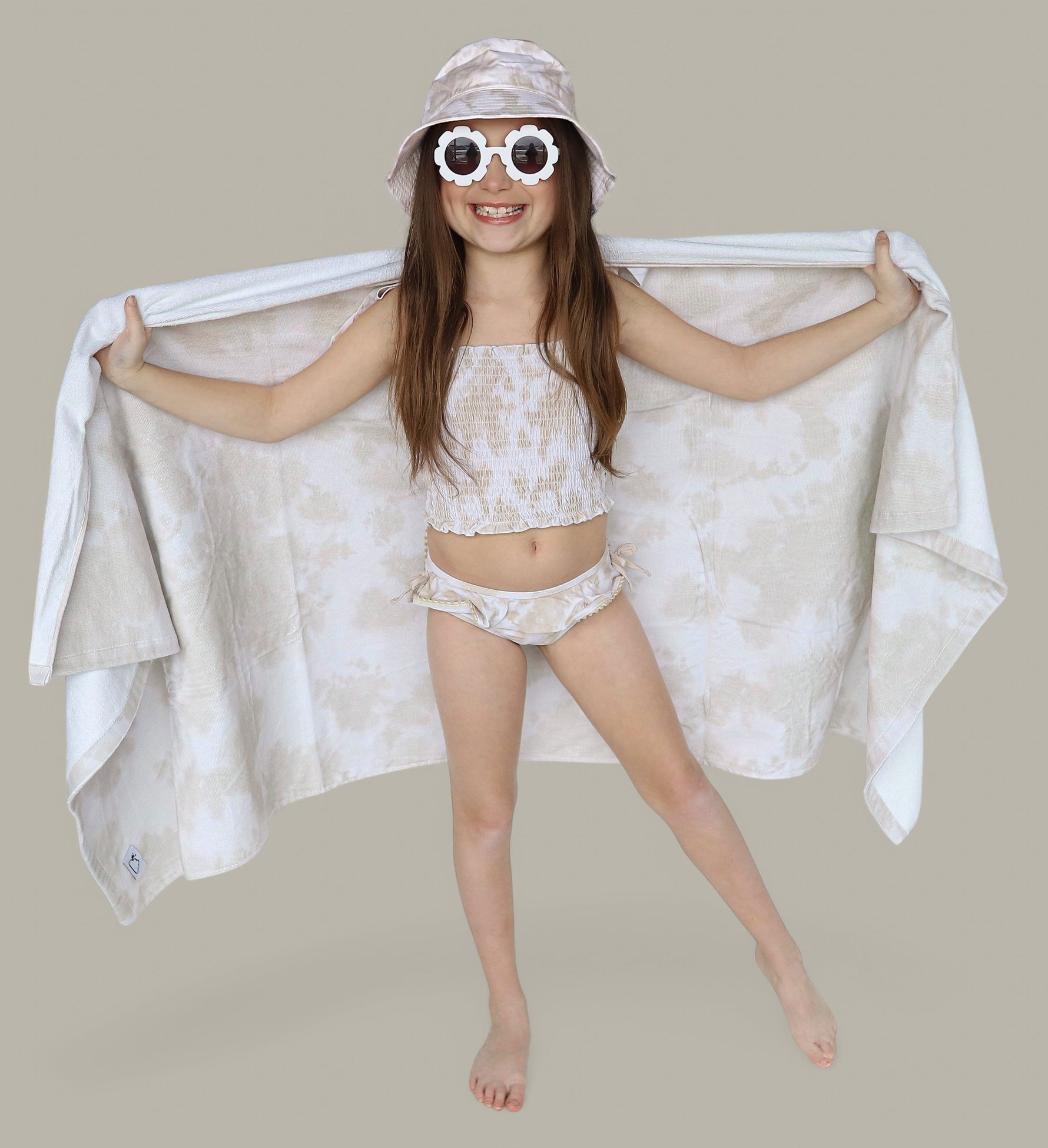 DREAM BIG LITTLE CO Sandy Shores Dream Beach Towel Calming Beige Coastal VibesEveretts Place