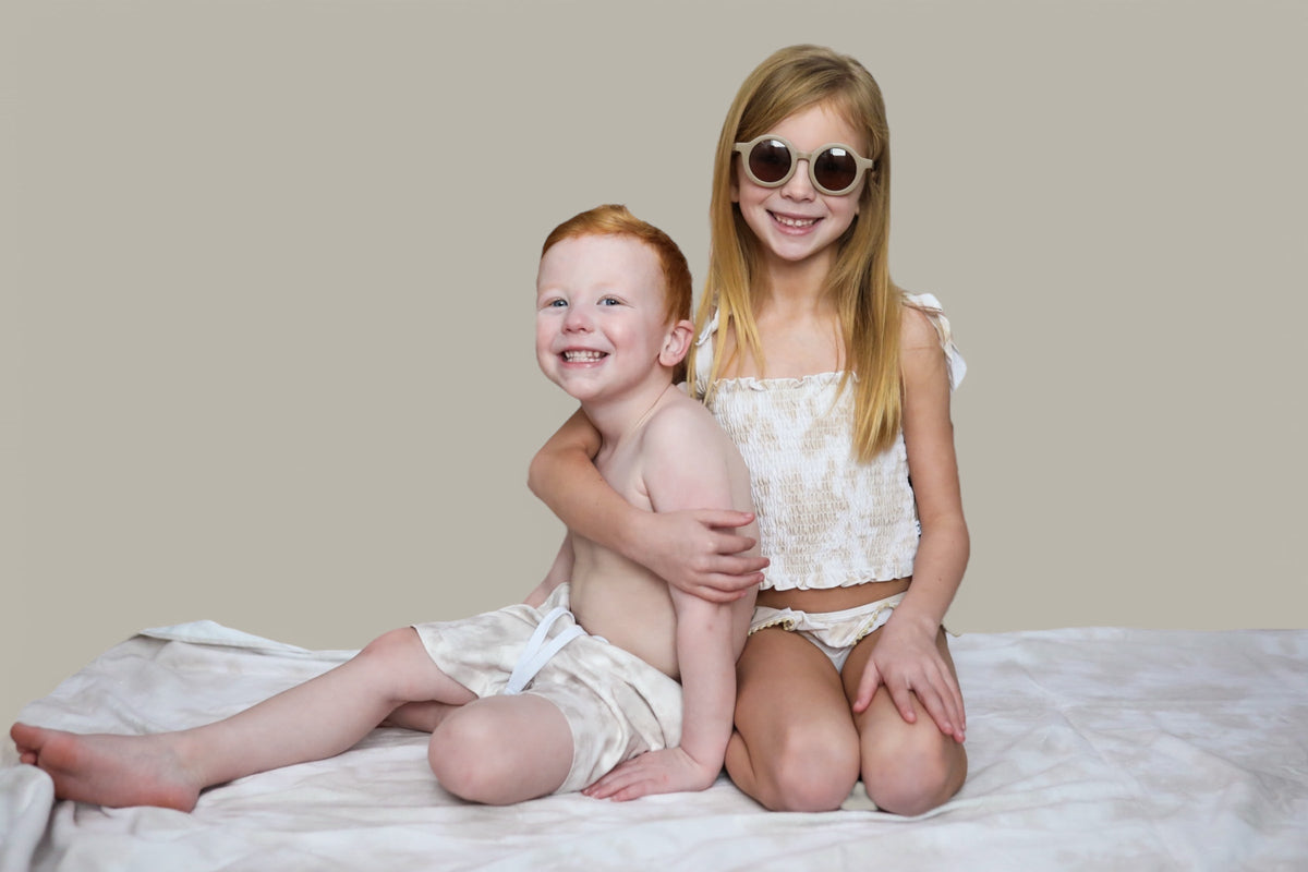 DREAM BIG LITTLE CO Sandy Shores Dream Beach Towel Calming Beige Coastal VibesEveretts Place