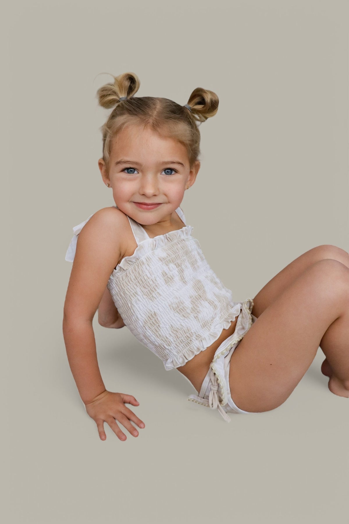 DREAM BIG LITTLE CO SANDY SHORES DREAM SMOCKED TWO PIECE SWIM SUITEveretts Place