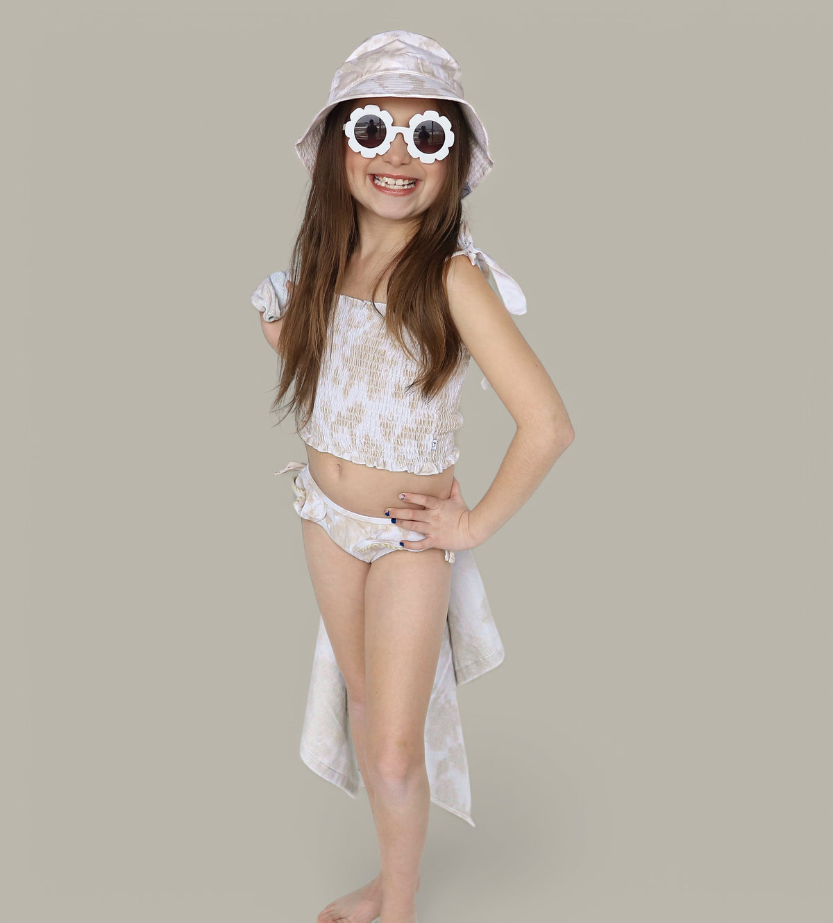 DREAM BIG LITTLE CO SANDY SHORES DREAM SMOCKED TWO PIECE SWIM SUITEveretts Place