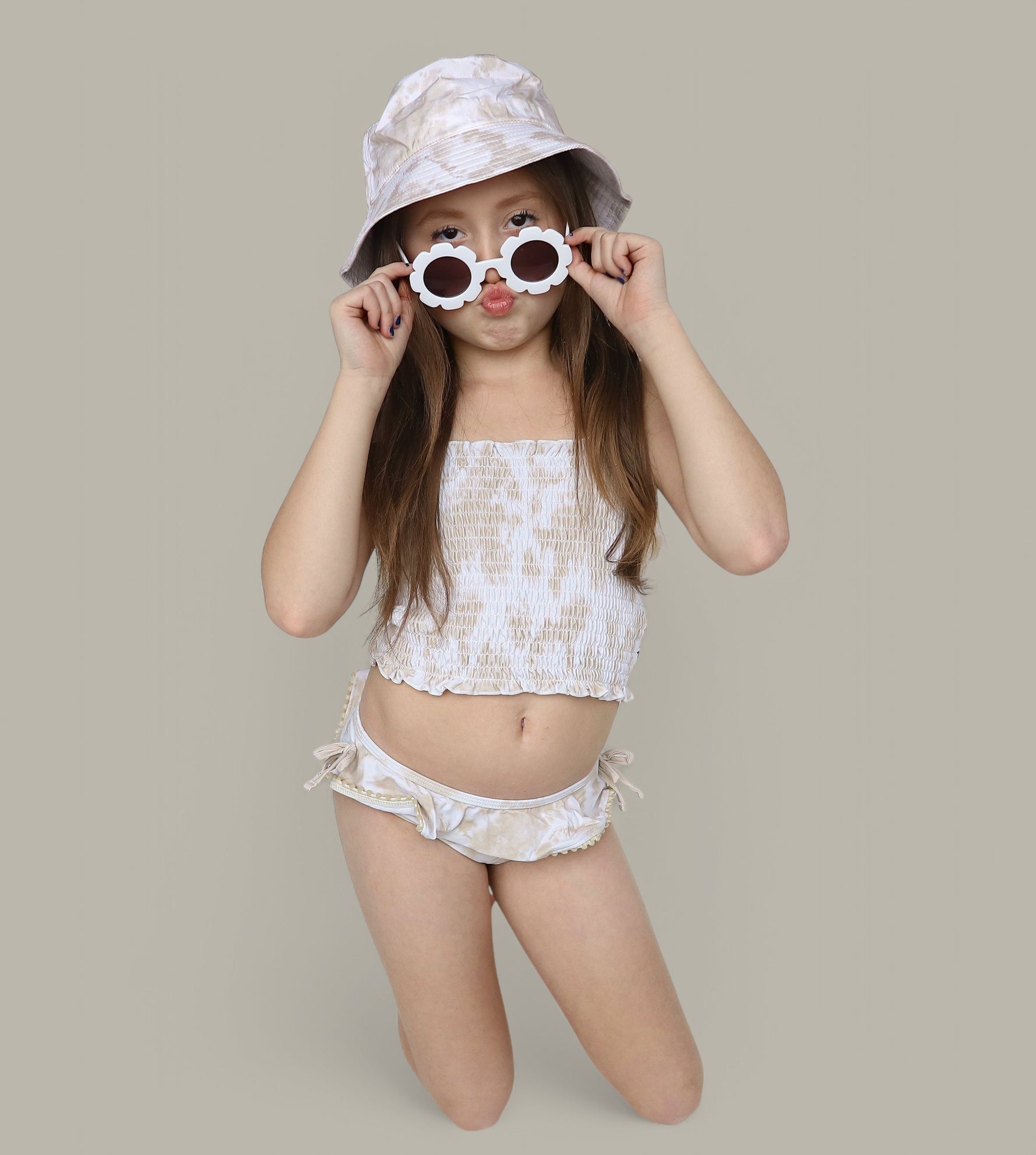DREAM BIG LITTLE CO SANDY SHORES DREAM SMOCKED TWO PIECE SWIM SUITEveretts Place