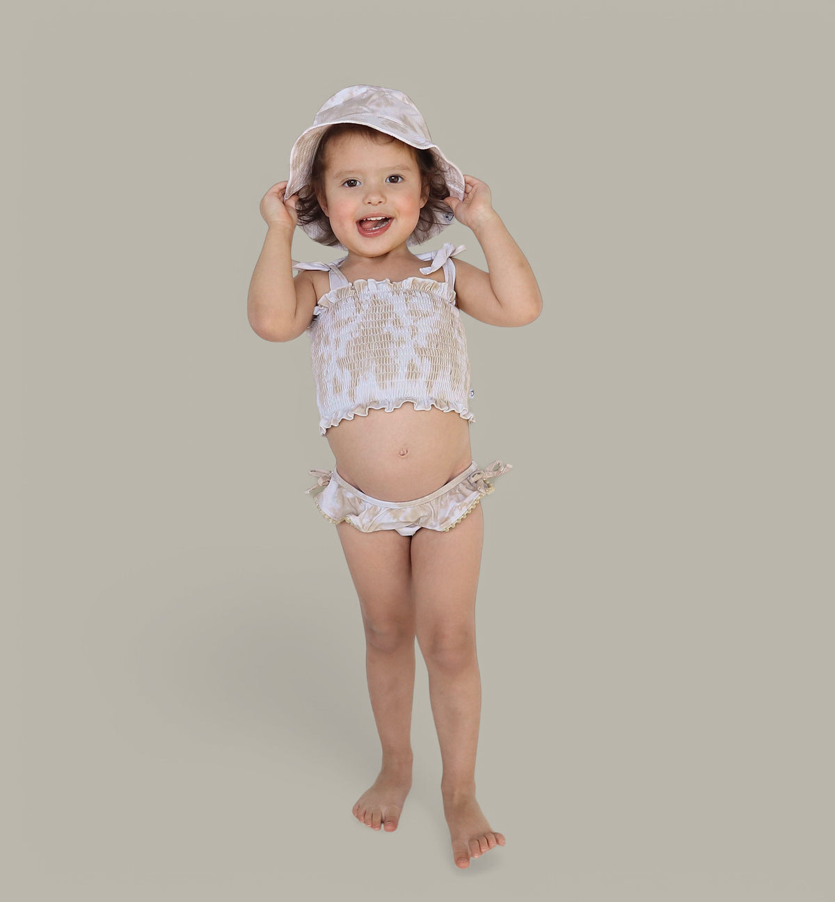 DREAM BIG LITTLE CO SANDY SHORES DREAM SMOCKED TWO PIECE SWIM SUITEveretts Place
