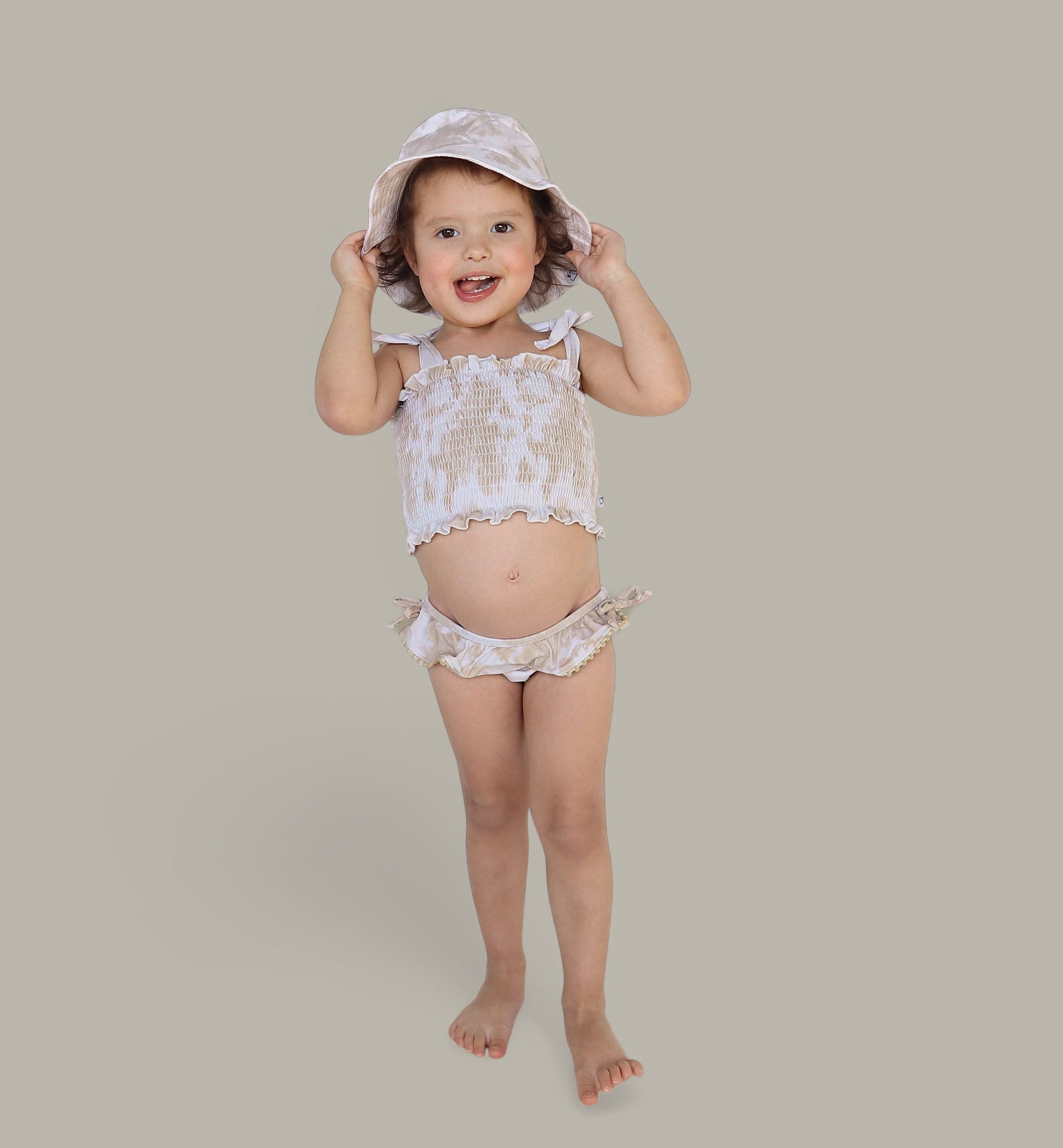DREAM BIG LITTLE CO SANDY SHORES DREAM SMOCKED TWO PIECE SWIM SUITEveretts Place