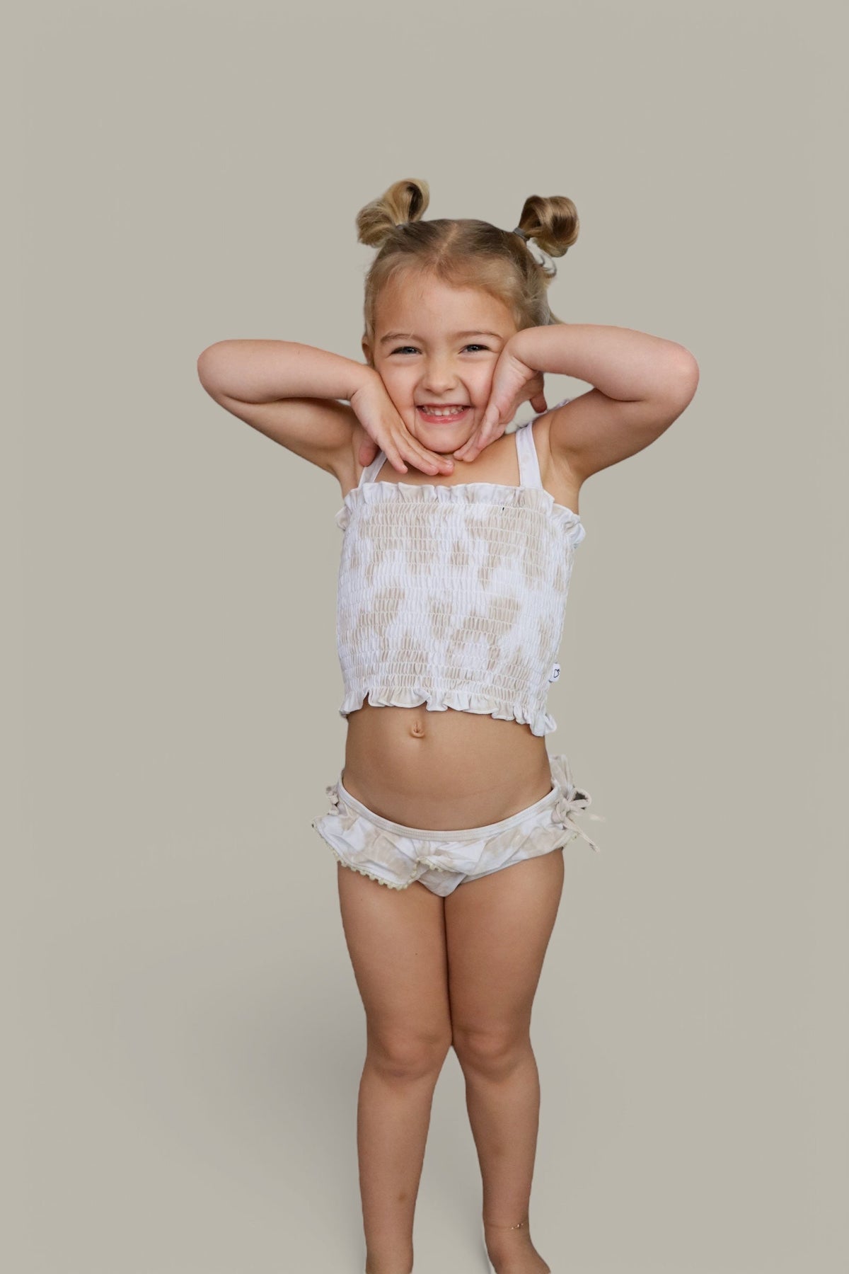 DREAM BIG LITTLE CO SANDY SHORES DREAM SMOCKED TWO PIECE SWIM SUITEveretts Place