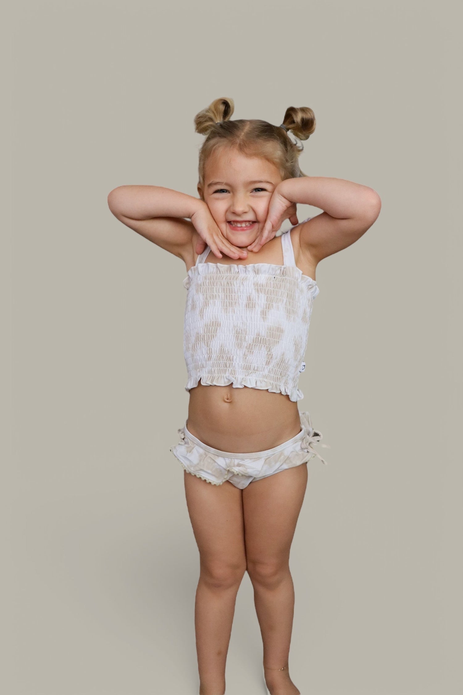 DREAM BIG LITTLE CO SANDY SHORES DREAM SMOCKED TWO PIECE SWIM SUITEveretts Place