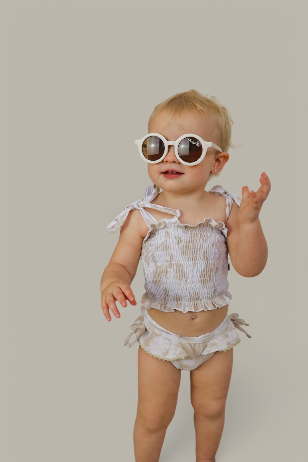DREAM BIG LITTLE CO SANDY SHORES DREAM SMOCKED TWO PIECE SWIM SUITEveretts Place
