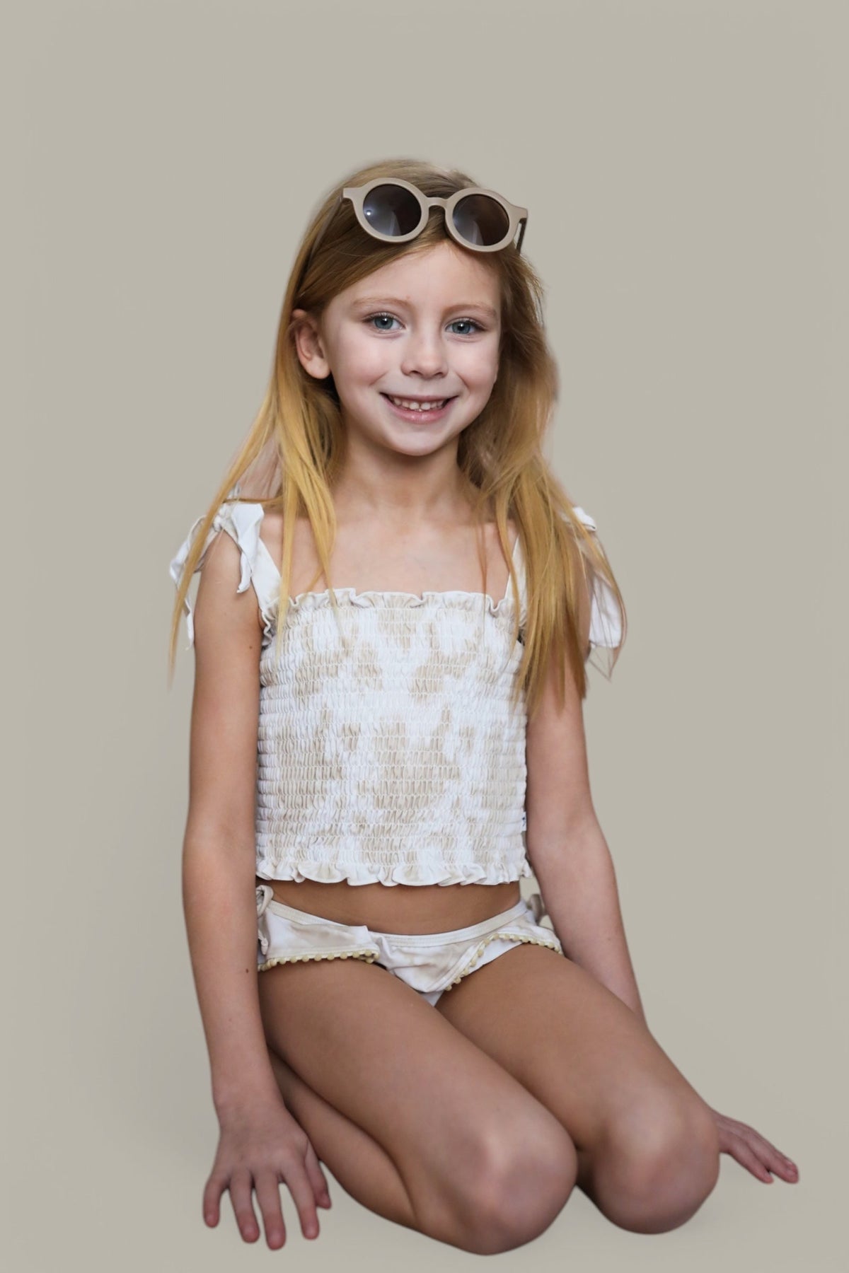 DREAM BIG LITTLE CO SANDY SHORES DREAM SMOCKED TWO PIECE SWIM SUITEveretts Place