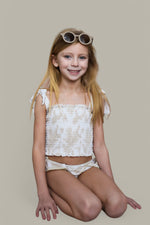 DREAM BIG LITTLE CO SANDY SHORES DREAM SMOCKED TWO PIECE SWIM SUITEveretts Place