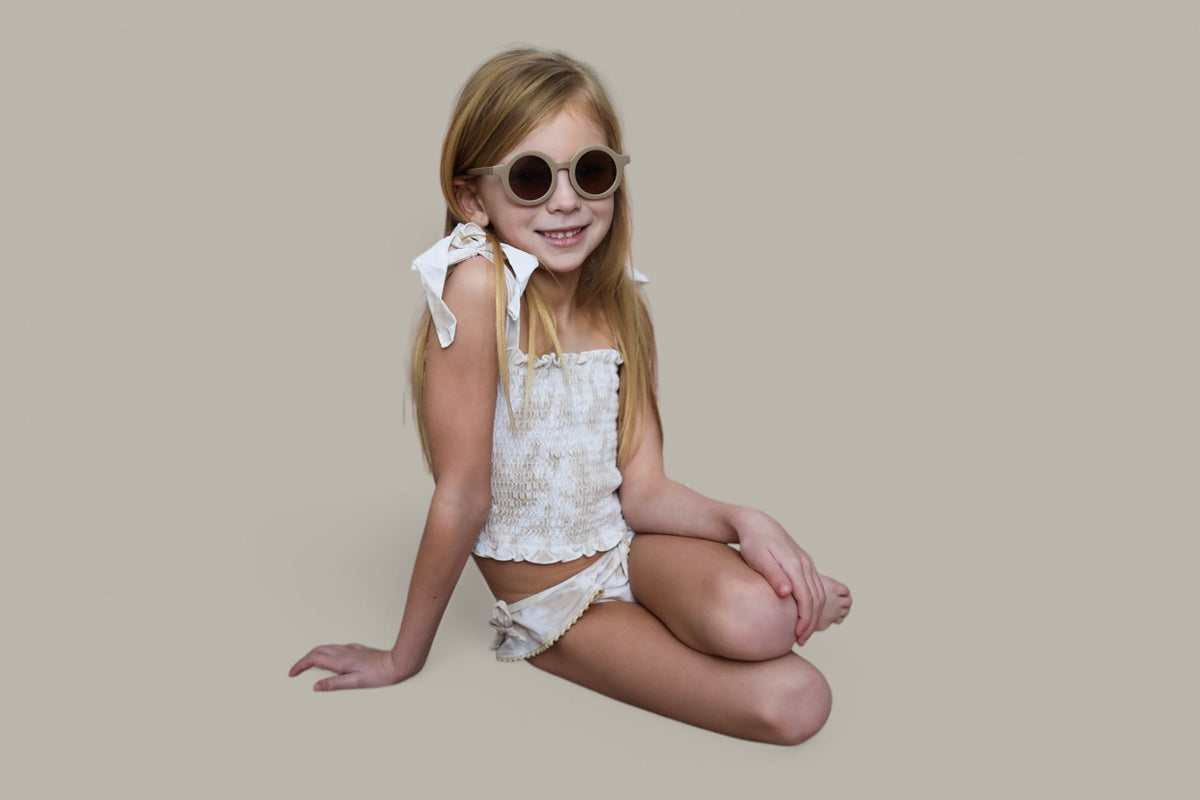 DREAM BIG LITTLE CO SANDY SHORES DREAM SMOCKED TWO PIECE SWIM SUITEveretts Place
