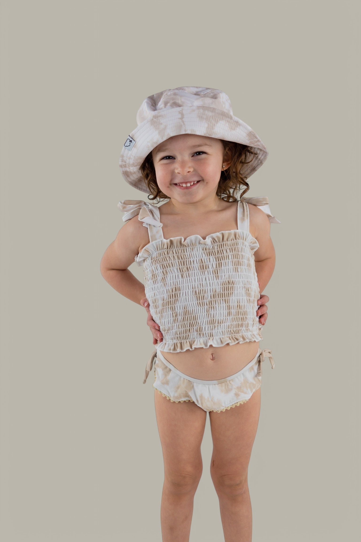 DREAM BIG LITTLE CO SANDY SHORES DREAM SMOCKED TWO PIECE SWIM SUITEveretts Place