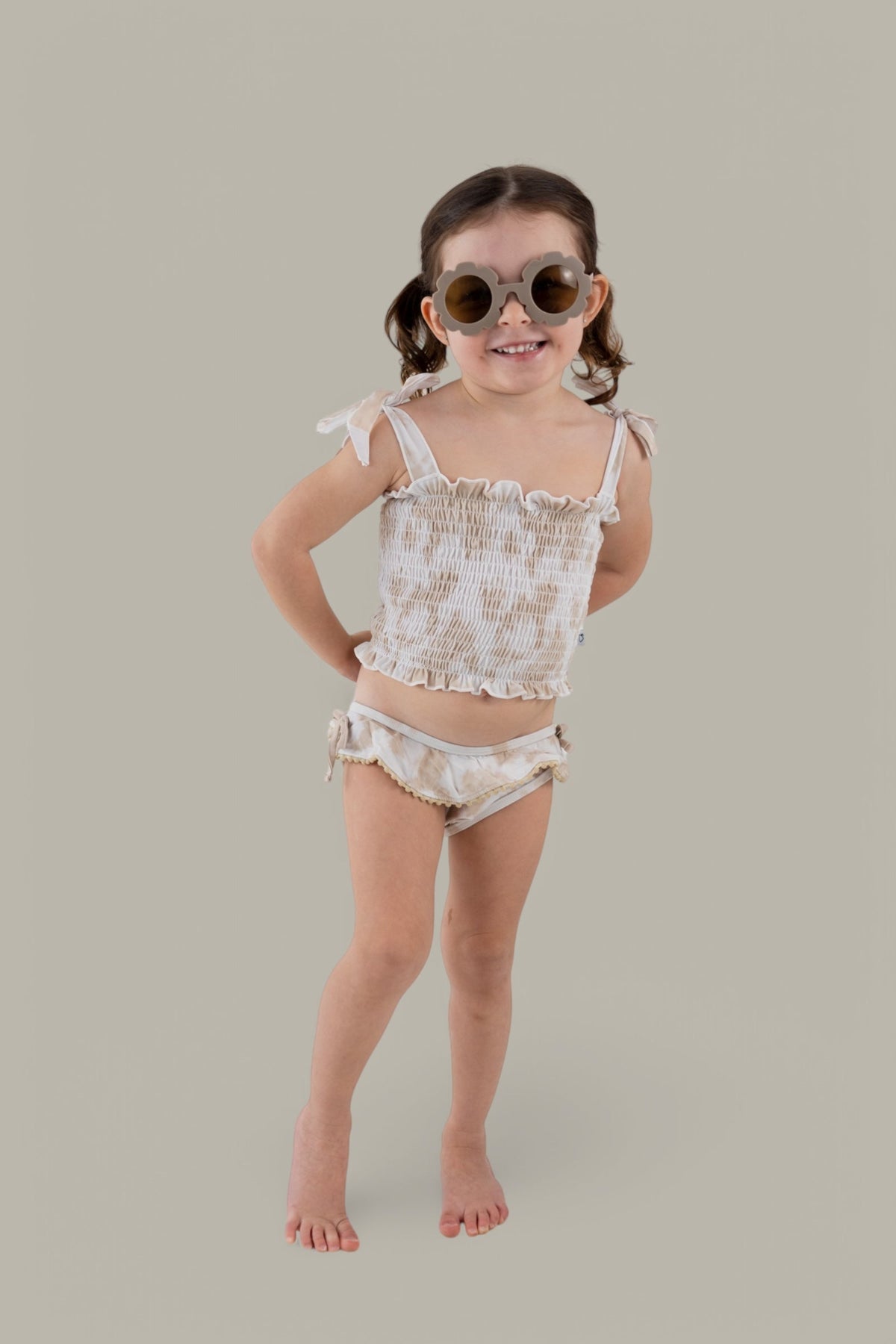DREAM BIG LITTLE CO SANDY SHORES DREAM SMOCKED TWO PIECE SWIM SUITEveretts Place