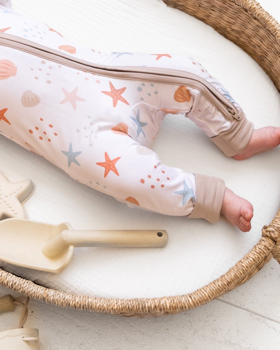 Hugga Babies Sandy Toes Zipper Lounger - Everetts Place Boutique - 