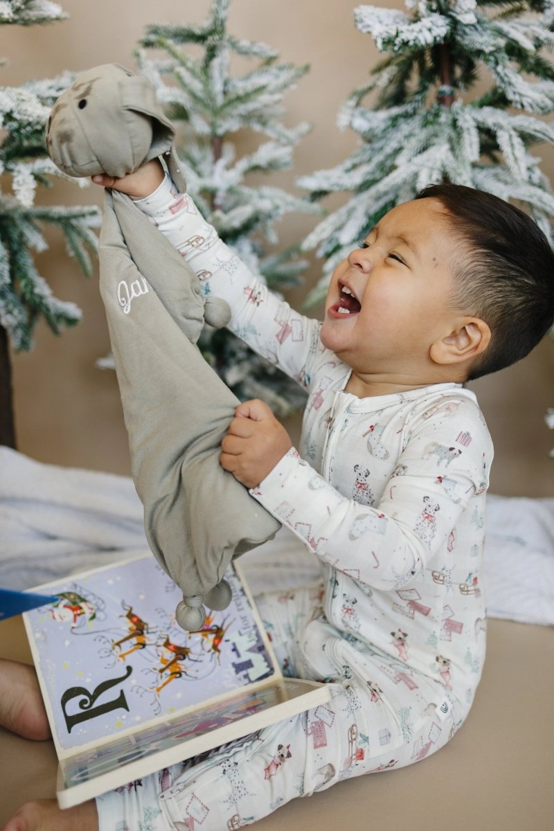 Santa Paws Bamboo Zippy Pajamas For Babies Christmas Cozy - Everetts Place Boutique - 