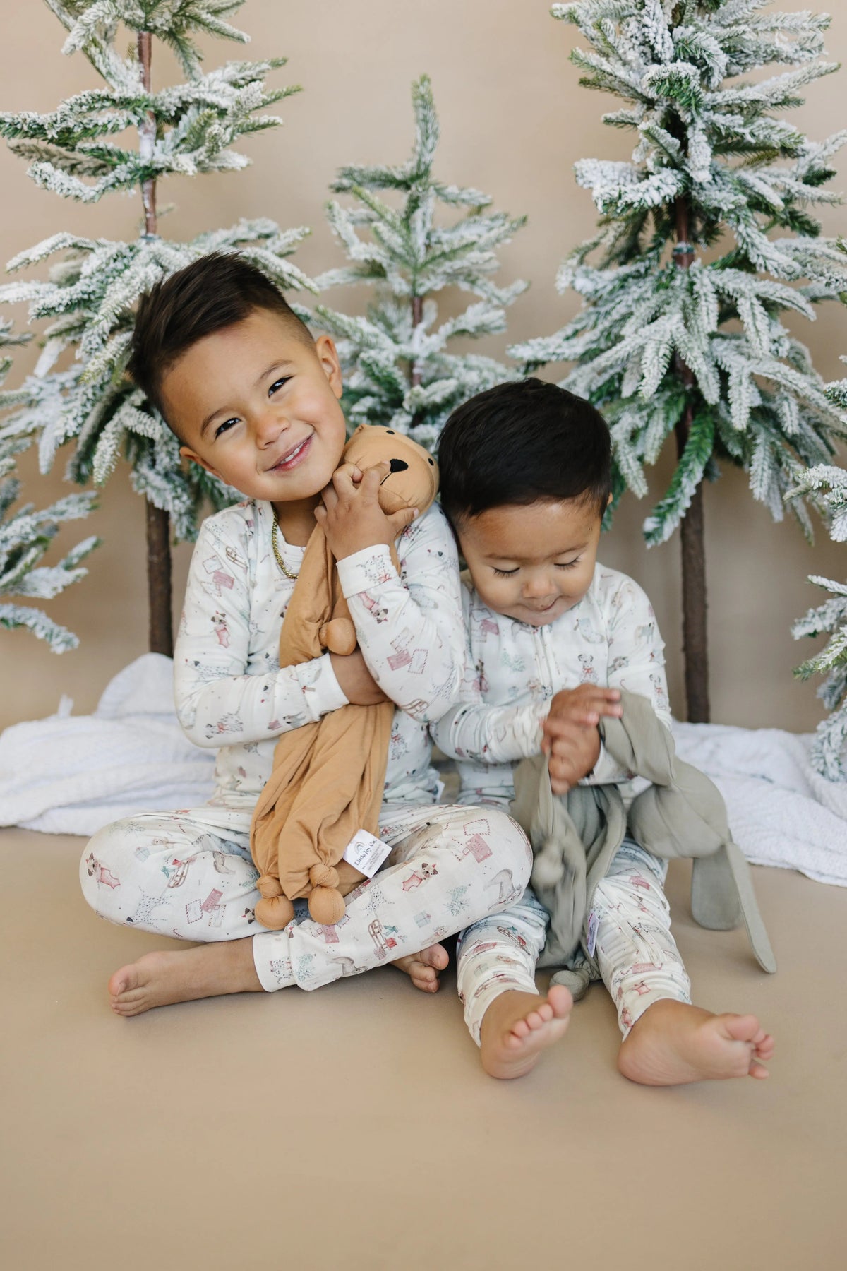 Little Joy Co. Santa Paws Bamboo Zippy Pajamas - 
