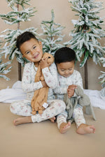 Little Joy Co. Santa Paws Bamboo Zippy Pajamas - 