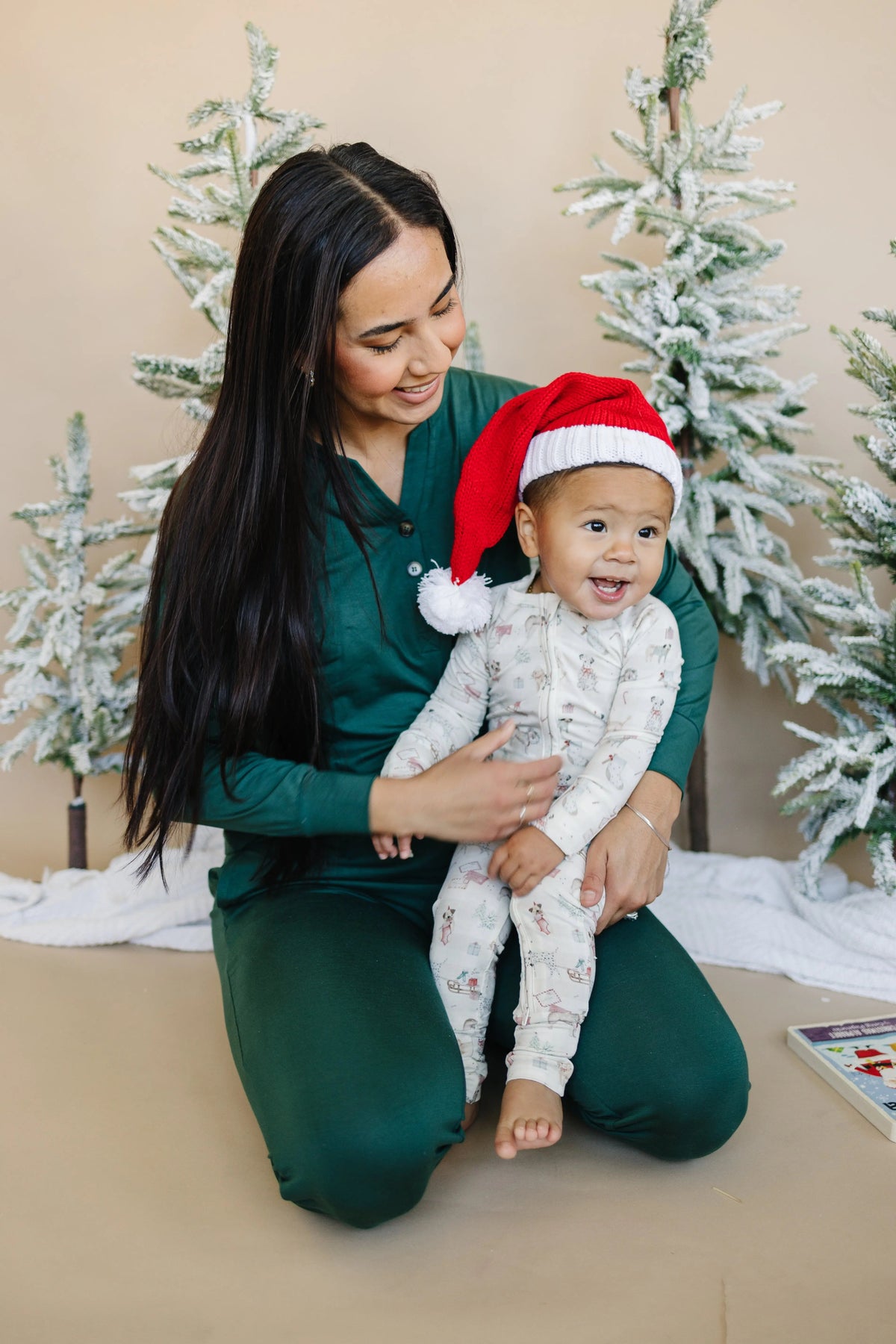 Little Joy Co. Santa Paws Bamboo Zippy Pajamas - 