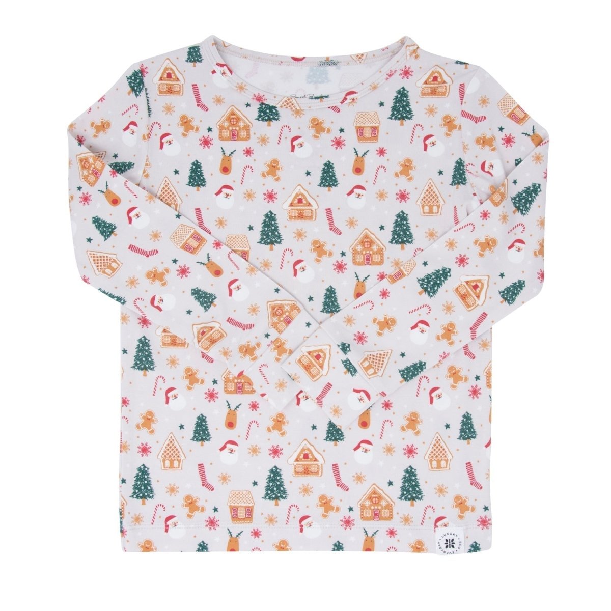 Sweet Bamboo Santa's Cookies Gingerbread Big Kid Pajama - 