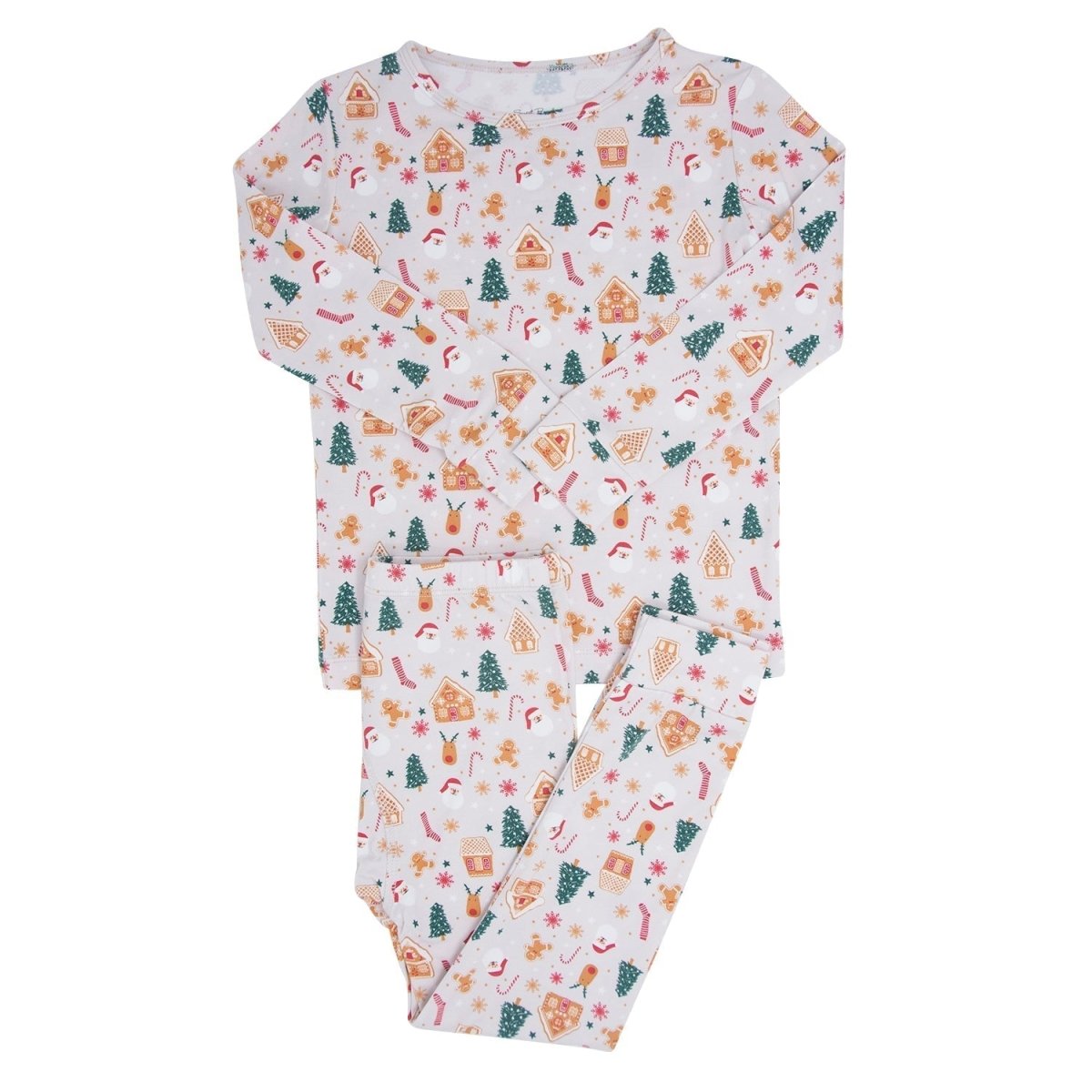 Sweet Bamboo Santa's Cookies Gingerbread Big Kid Pajama - 