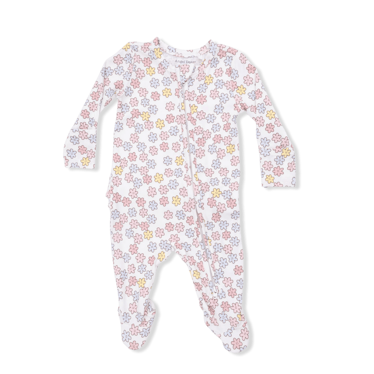 Angel Dear Sarah Floral - 2 Way Ruffle Back Zipper Footie - 
