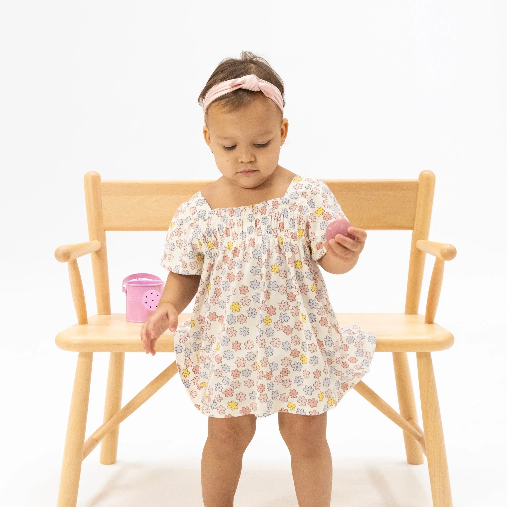 Angel Dear Sarah Floral - Puff Sleeve Baby Doll Dress and Bloomer - 