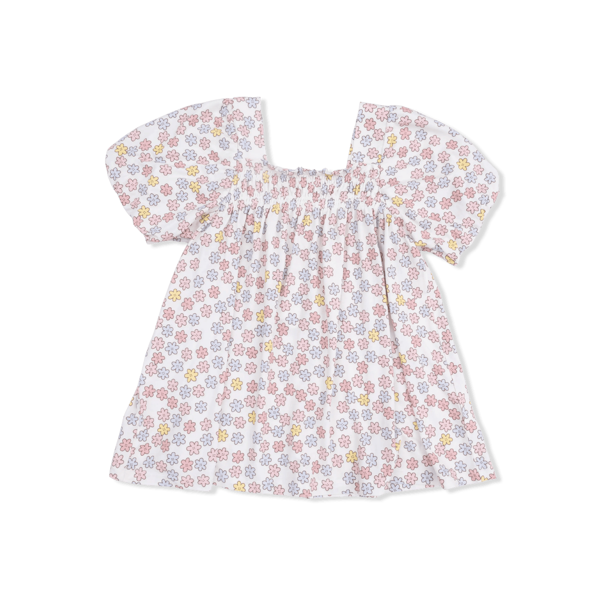 Angel Dear Sarah Floral - Puff Sleeve Baby Doll Dress and Bloomer - 