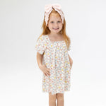 Angel Dear Sarah Floral - Puff Sleeve Dress with Bloomer - 