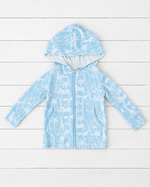 Savanna Blue Zipper Hoodie by Bestaroo