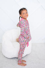 Bestaroo Savanna Rose Bamboo Cotton Blend Zipper Hoodie For Kids With Lined Hood - 