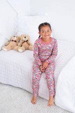 Bestaroo Savanna Rose Bamboo Pajama Set for Kids Long Sleeve - 