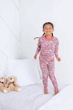 Bestaroo Savanna Rose Bamboo Pajama Set for Kids Long Sleeve - 