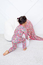 Bestaroo Savanna Rose Bamboo Pajama Set for Kids Long Sleeve - 