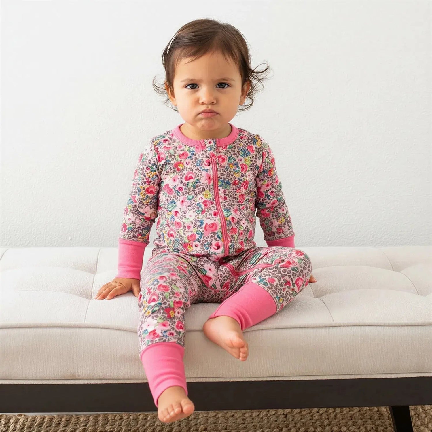 Savanna Rose Convertible Coverall - Sleeve, Baby & Toddler Clothing, Textile, Child, Pink | Everetts Place