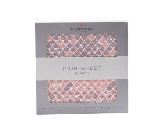 Scales Bamboo Muslin Crib Sheet Soft Breathable Comfy Snug Fit 28 x 52 Inches 100 Percent Natural Newcastle Classics