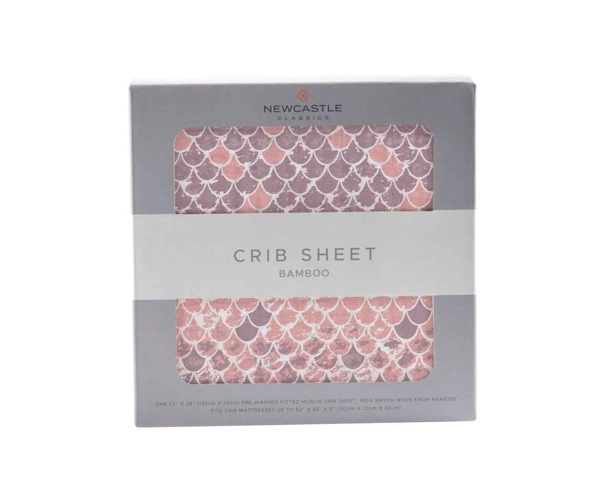 Scales Bamboo Muslin Crib Sheet - Pink, Rug, Boxed packaged goods | Everetts Place